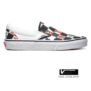 VANS SLIP ON X VIVIENNE WESTWOOD CHECKER TRUE WHITE SNEAKERS สินค้ามีประกันแท้