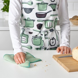 RINNIG Dish-cloth, green25x25 cm-ikea ผ้าเช็ดจานสีเขียว