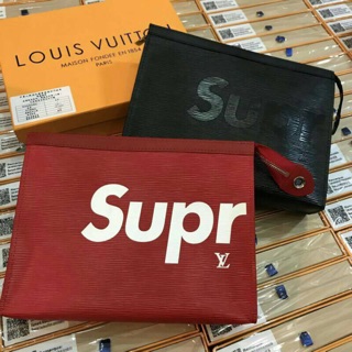 Lv x Supreme  เกรด Hi-end หนังแท้100%