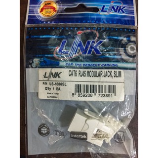 หัวเต้ารับตัวเมีย CAT6 (Female) รองรับความเร็วสูงสุด 1 Gbps Jack RJ45 CAT6 LINK (US-1006SL)