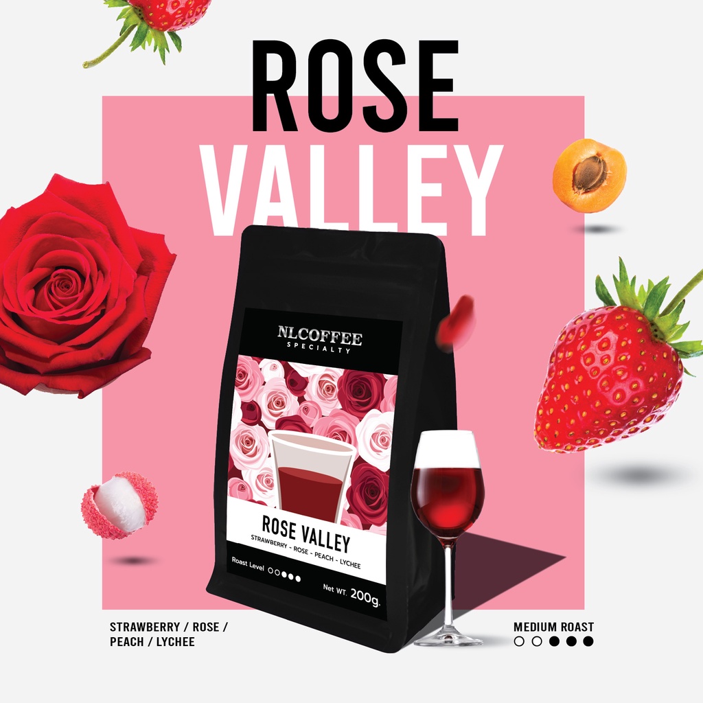 NLCOFFEE SPECIALTY เมล็ดกาแฟ Rose Valley - Special Blend 200 กรัม