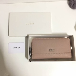 Guess leather wallet กระเป๋าสตางค์ใบยาวรุ่นซิปรอบ 💕🍭