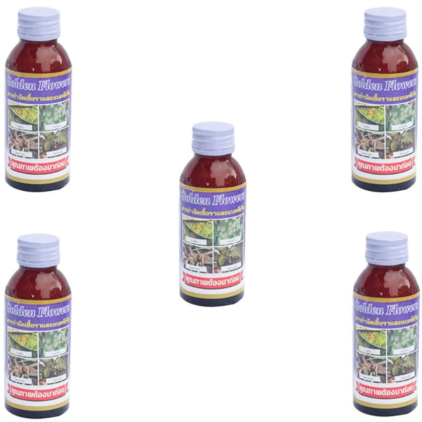 Golden Flower Herb mold removal ชีวภาพกำจัดเชื้อราและแบคทีเรีย 100ซีซี (5ขวด)