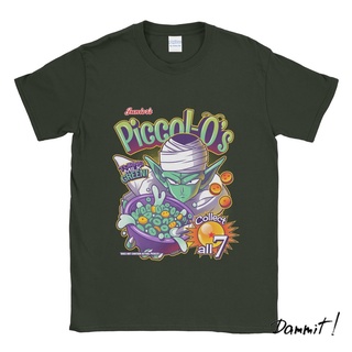 ผ้าฝ้ายคอกลมเสื้อยืด พิมพ์ลาย Dragon Ball Piccolo Cereal Dammit90s สําหรับผู้ชายfrom S-4XL