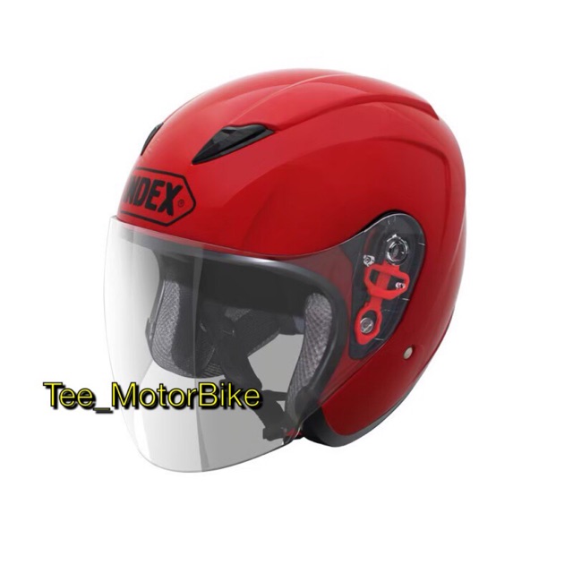 หมวกกันน็อคเต็มใบ Index Monza หัวโตใส่ได้ สีแดง หรือสั่งชิวหน้าสำรอง