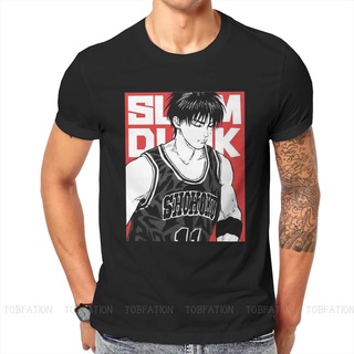 【ผ้าฝ้ายแท้】เสื้อยืดคอกลม ผ้าฝ้าย ขนาดใหญ่ พิมพ์ลายมังงะ Slamdunk สไตล์คลาสสิก สําหรับผู้ชาย