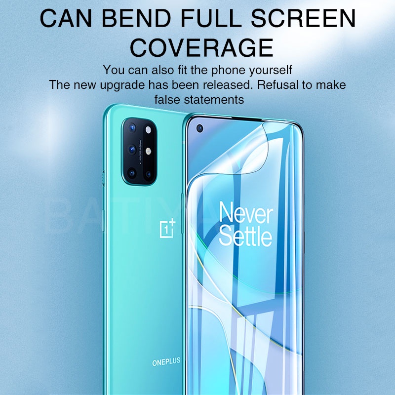 ฟิล์มไฮโดรเจลกันรอยหน้าจอ แบบนิ่ม สําหรับ OnePLus 7T 6T 5T 8T Pro OnePLus 7 6 5 8 9 9R Nord #8