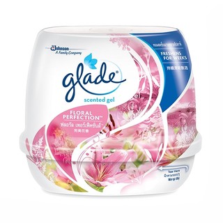 🔥แนะนำ!! เกลด เจลปรับอากาศ กลิ่นฟลอรัล เพอร์เฟ็คชั่นส์ 180 กรัม x 3 ชิ้น Glade Scented Floral Perfect 180 g x 3