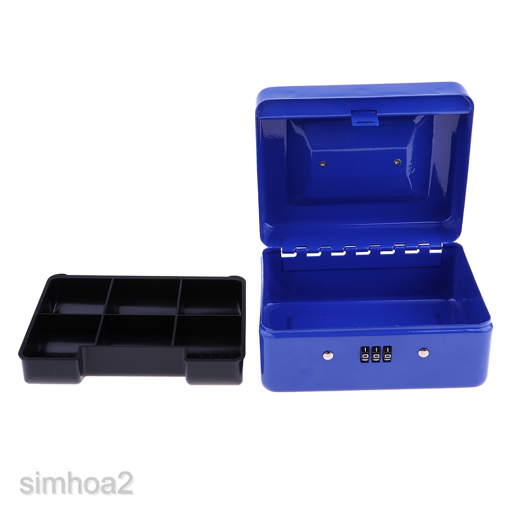 Password Mini Cash Box Piggy Bank Cash Coins Money Bill Home Safe Box ...