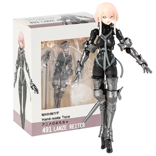 โมเดลฟิกเกอร์ผู้หญิง Black Knight Figma 491 FALSLANDER Lanze Reiter 6 นิ้ว ข้อต่อขยับได้
