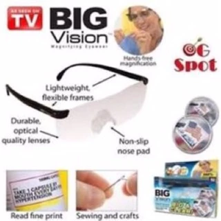 แว่นตาขยาย Big Vision 160% งานตัวแท้ แว่นตา ขยายไร้มือจับ