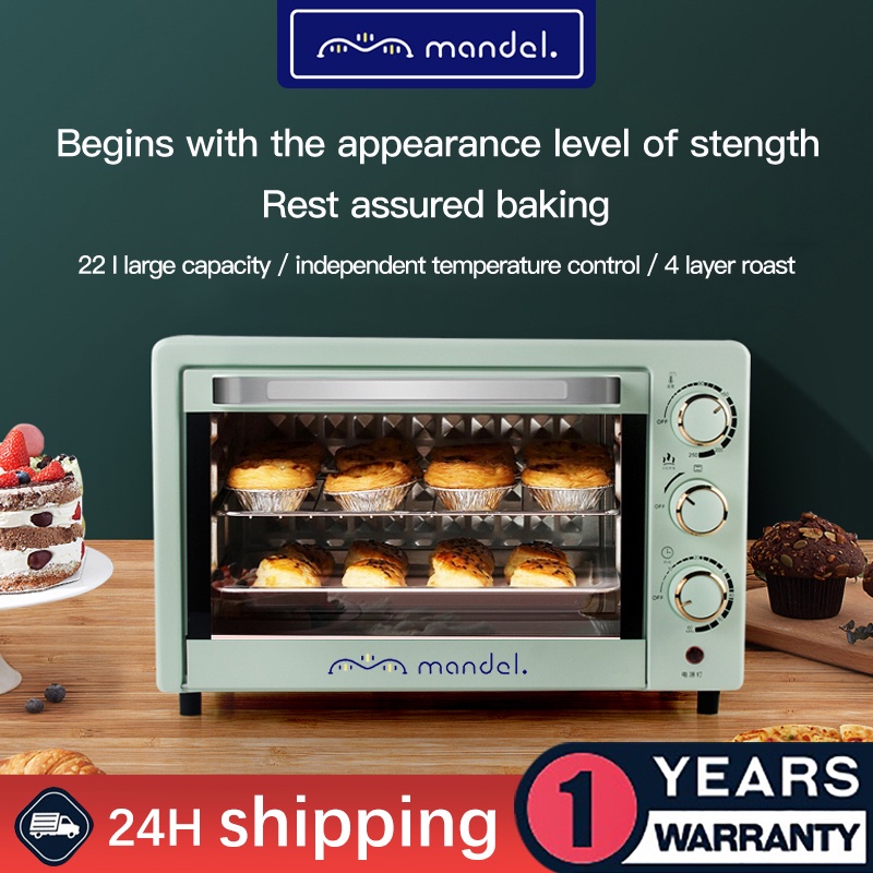 ❁๑✹【พร้อมส่ง】 เตาอบ Mandel(รับประกัน 1 ปี)เตาอบไฟฟ้า 22L Smart Steam Oven เตาอบขนม เตาอบขนมปัง เตาอบ เตาอบเค้ก เตาอบ 3 i