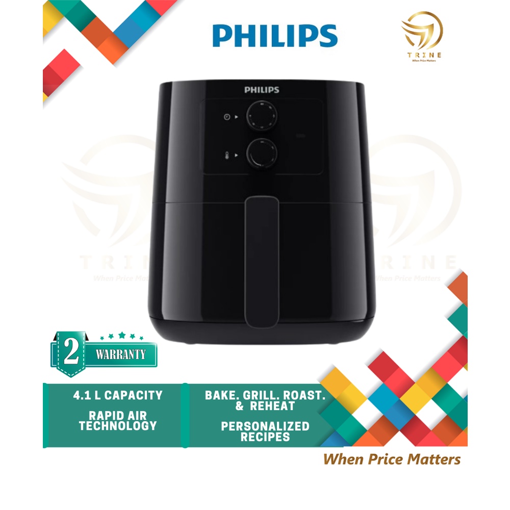 Philips หม้อทอดไร้น้ํามัน เทคโนโลยีอากาศ ความจุเยอะ 3.5 ลิตร 4.1 ลิตร HD9200 91 Xiaomi Mijia