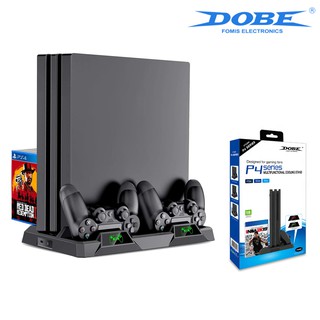 DOBE Vertical Stand DualShock Controller Charger Cooling Fan For PS4 / PS4 Slim / PS4 Pro