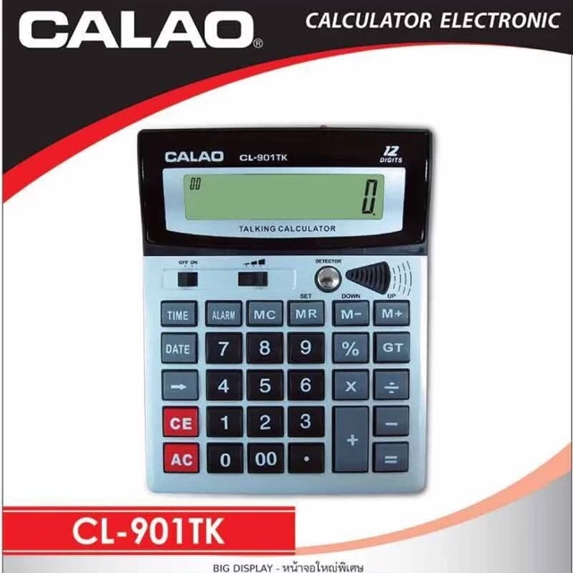 เครื่องคิดเลขพูดได้ภาษาไทย เครื่องคิดเลข รุ่น CL-901TK QC-6000