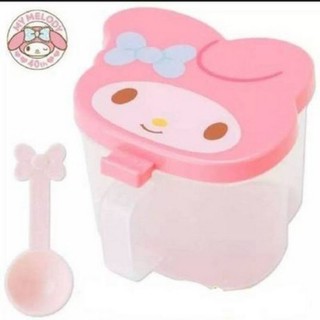 อุปกรณ์ ห้องครัว กล่องใส่เครื่องปรุง พร้อมช้อน ลาย มายเมโลดี้ (My melody)