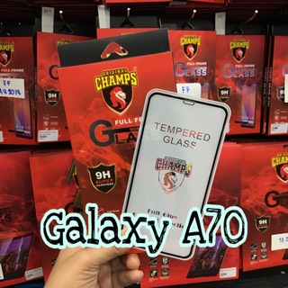 CHAMPS กระจกกันรอยเต็มจอแบบใส รุ่น Samsung A70(ไม่มีฟิล์มด้านหลัง)