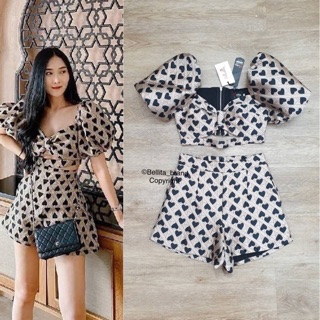 ชุดเซตลายหัวใจ (S/M/L) ป้าย Bellita