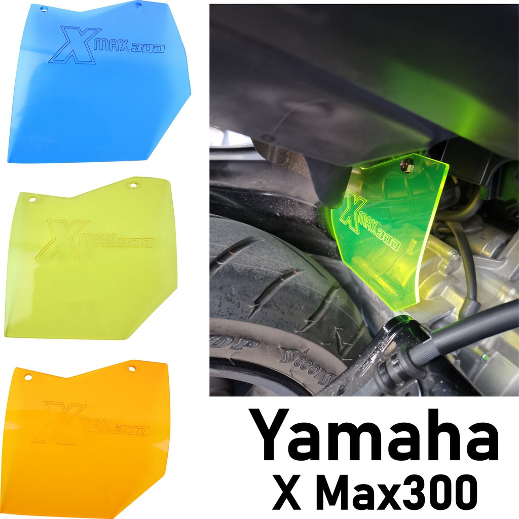 ชุดแต่ง Xmax อุปกรณ์แต่งรถ ยามาฮ่าเอ็กแม็กซ์300 ที่กันดีด ที่บังโคลน วัสดุอคิลิกใส หนาเกรดA  งานเลเซอร์โลโก้ x max300