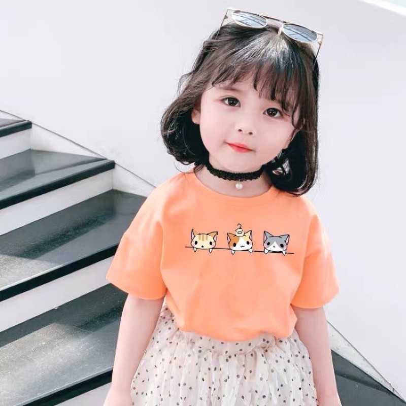 Babykidsเสื้อยืดคอตตอน100%สีพื้นเสื้อเด็กผู้ชายผู้หญิงผ้านุ่มใส่สบาย