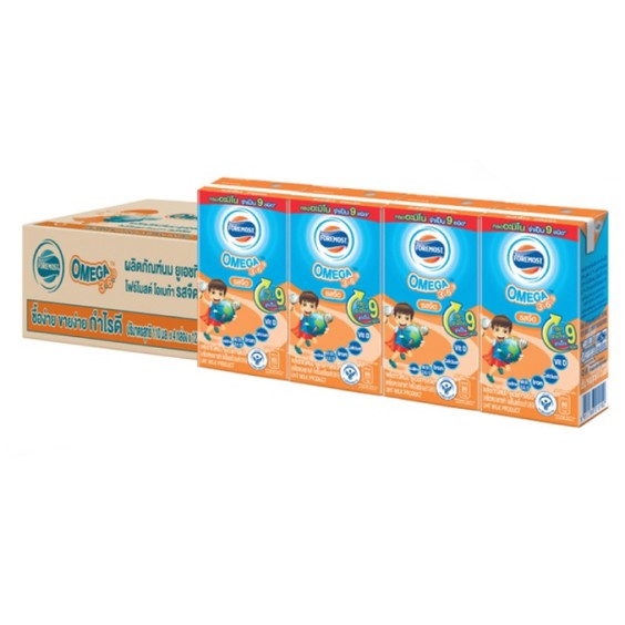 Foremost นม UHT สูตร Omega 110 มล. รสจืด (4 กล่อง X 12 แพ็ค) 48 กล่อง #4