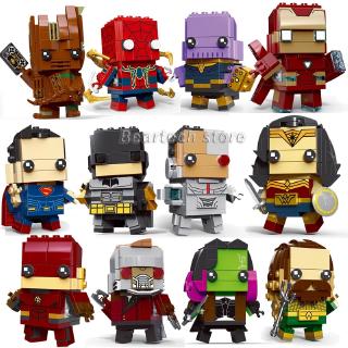 building blocks bricks Brickheadz SuperHero IronMan Marvel Super Heroes Superman Batman Figure Block Brick DC Avengers Toys