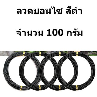 ลวดบอนไซ สีดำ 100 กรัม นำเข้าจีน ไม่เป็นสนิม ส่งไว จำนวน 100 กรัม ลวดดัดบอนไซ ลวดดัดต้นไม้