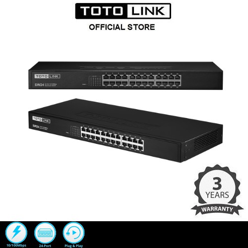 Totolink SW24 24-Port 10/100Mbps Unmanaged Switch