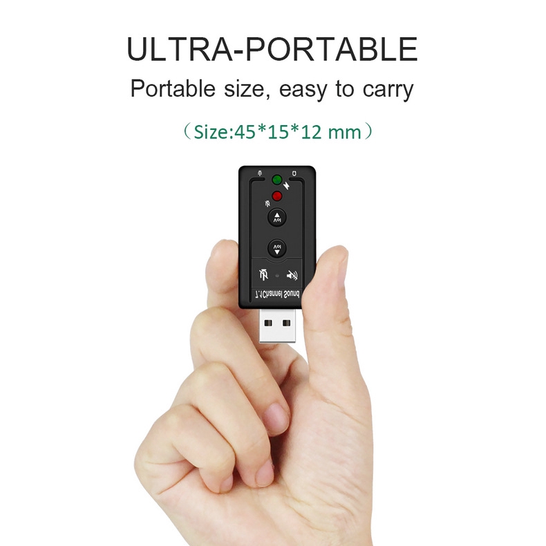 ซาวน์การ์ด USB 7.1 ฟรีการ์ดเสียงภายนอก