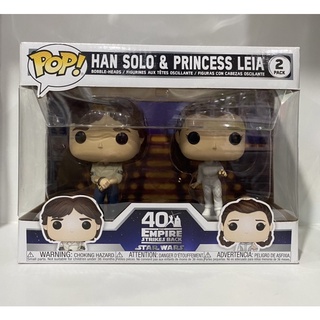Funko Pop Han Solo &amp; Princess Leia Star Wars 2 Pack