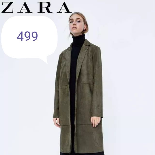 zara suede look coat