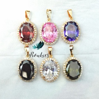 จี้หิน AMERICAN DIAMOND OVAL CUT แฟชั่นสําหรับผู้หญิง