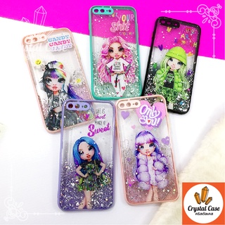 เคสมือถือ TPU ขอบสีกันกล้อง  Samsung A12 A22 5g A52 5g กากเพชรกริตเตอร์ เคสไล่สีลายการ์ตูน .