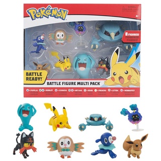 ฟิกเกอร์ Pokemon Battle Pikachu Eevee Wobbuffet ของเล่นสําหรับเด็ก 8 ชิ้น