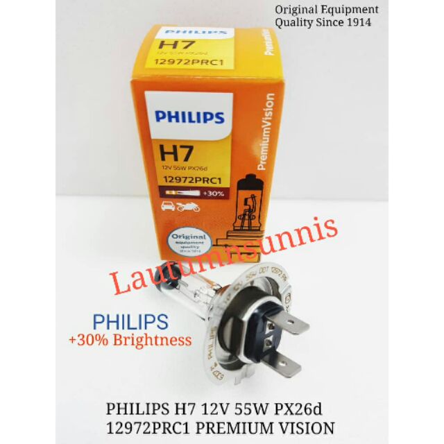 PHILIPS H7 12V 55W (+30%)