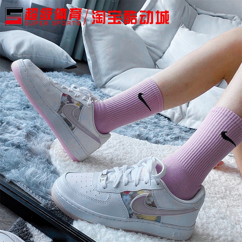 white air forces with pink bottoms