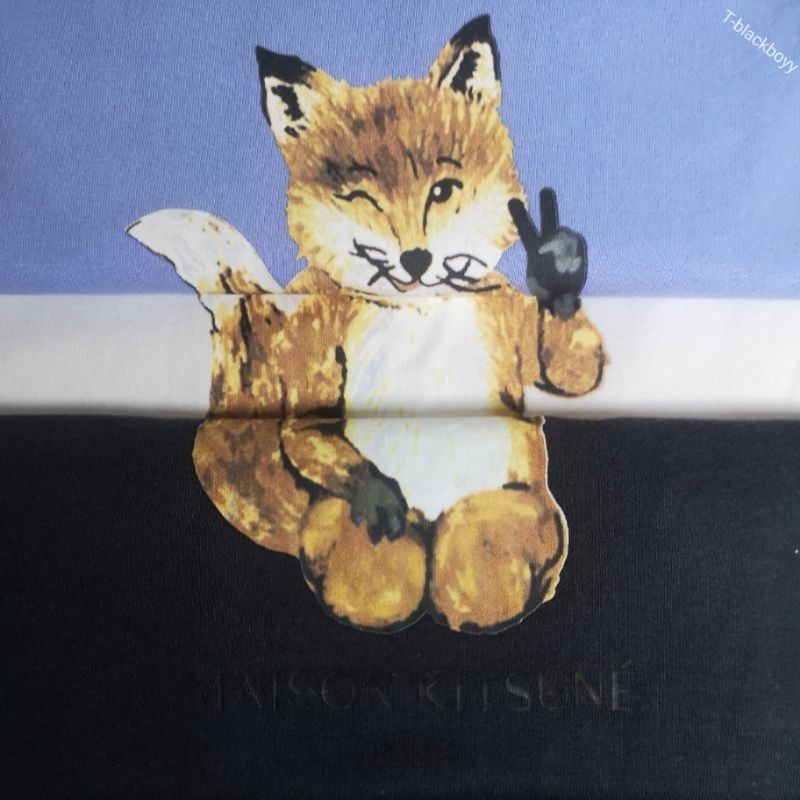 Maison Kitsune ALL RIGHT FOX PRINT CLASSIC T-SHIRT #3