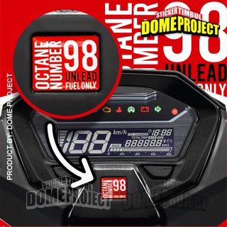 สติกเกอร์โลโก้สไปโดมเตอร์ HONDA OCTANE 98 แบบนูน อุปกรณ์เสริม สําหรับรถจักรยานยนต์