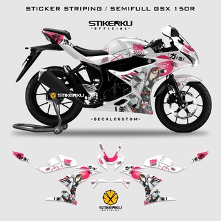 สติกเกอร์ติดตกแต่งตัวถังรถมอเตอร์ไซค์ SUZUKI GSX R150 CYBOR Edition ANIME STICKER STOCK DECAL Semiful R150 STICKER BODY Trim LIVERY