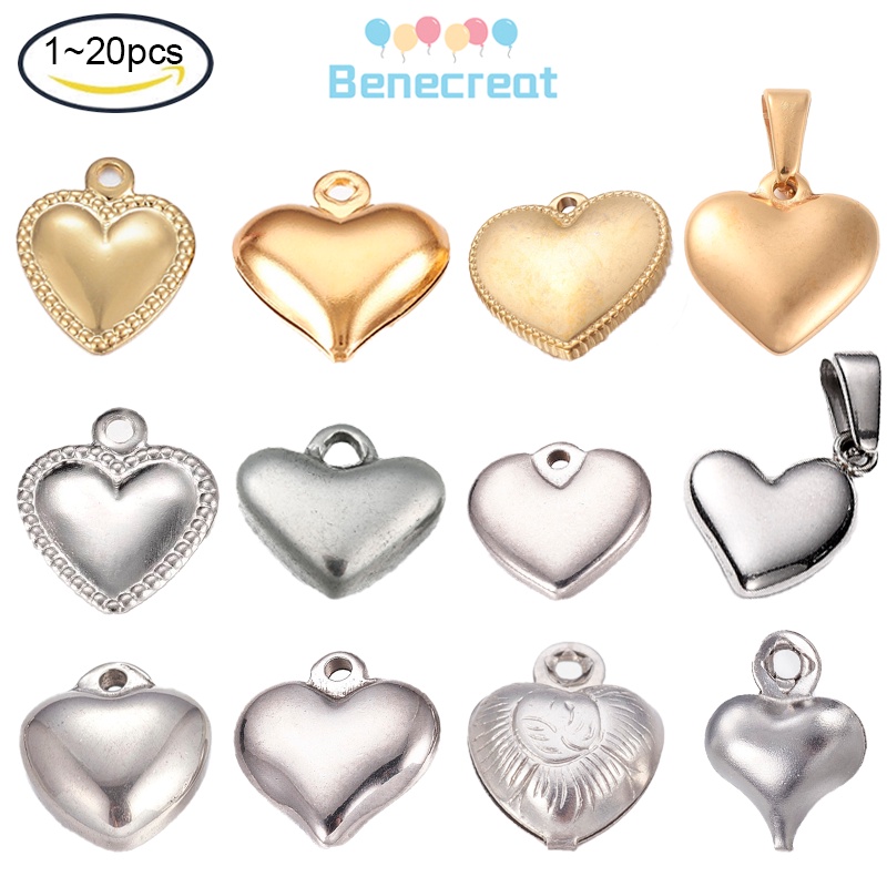 Benecreat จี้สแตนเลสรูปดาวสําหรับทําเครื่องประดับ 10X8X0.8 มม. 200 ชิ้น