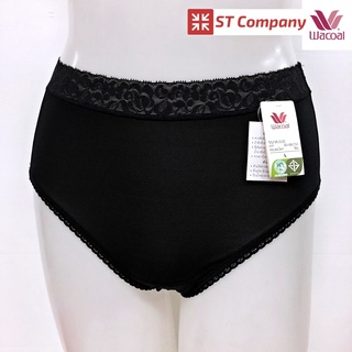 Wacoal Panty แบบเต็มตัว ขอบลูกไม้ สีดำ (BL) 1 ตัว ทรง Short ใส่สบาย ยืดหยุ่น ระบายอากาศ กางเกงใน วาโก้ รุ่น WU4893