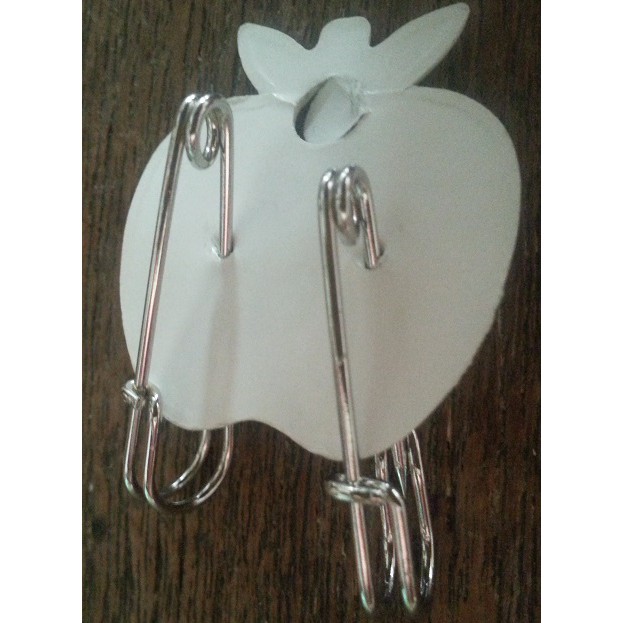 ส่งฟรี Best Express ต่างหูรูปเข็มกลัดสีเงิน