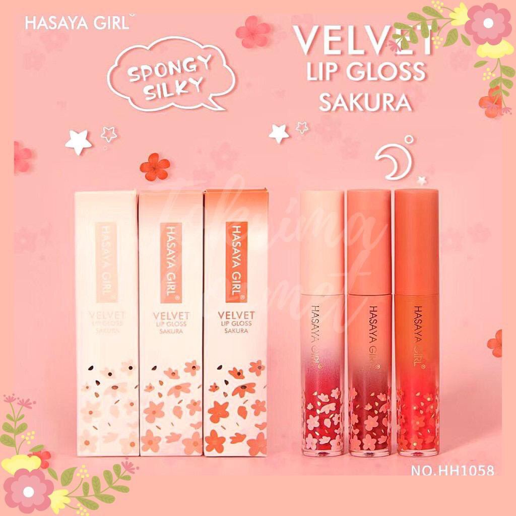 HH1058 ลิปกลอส HASAYA GIRL ซากุระ ลิปเนื้อเกลี่ยง่าย สวยติดทน💥