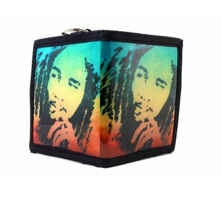 สินค้าราสต้า Wallet Vinyl Rastaman Green Yellow Red กระเป๋าสตางค์บ็อบ มาเล่ย์ STRONG PVC BOB MARLEY WALLET