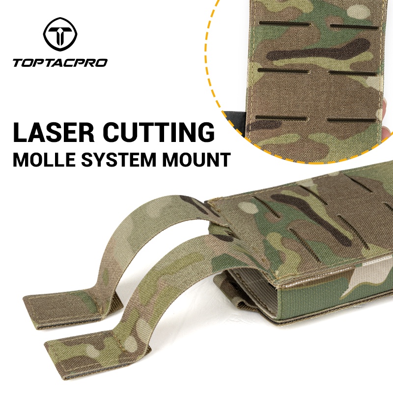 Toptacpro Tactic Mag กระเป๋าสําหรับ 556 Singel Mag Carrier MOLLE Mag ผู้ถือเลเซอร์ตัดเข็มขัดกระเป๋า 8514 - รูปที่ 3