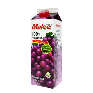 มาลี น้ำองุ่นแดง100% พาสเจอร์ไรซ์ 1 ลิตร Malee 100% pasteurized red grape juice 1 liter.