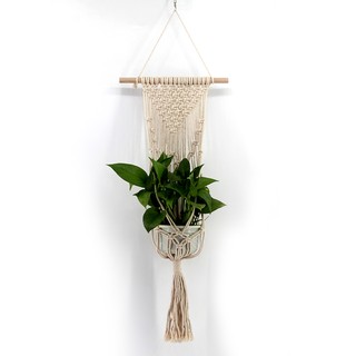 Macrame Plant Hanger กระถางดอกไม้กระถางสวนกระถาง Room Decoration