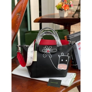 📮@2,920.-🔥🔥PRO Wealth &amp; Rich ลด 12 % 🔥🔥💯Longchamp Year of OX  LE PLIAGE CUIR TOP HANDLE BAG S