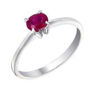 แหวนพลอยทับทิมแท้ เงิน 92.5 %  ชุบโรเดียม Ring ruby silver 92.5 % Rhodium plating