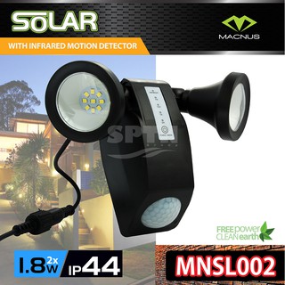 ไฟโซล่าเซลล์ MACNUS SOLAR SPORT LIGHT รุ่น MNSL002